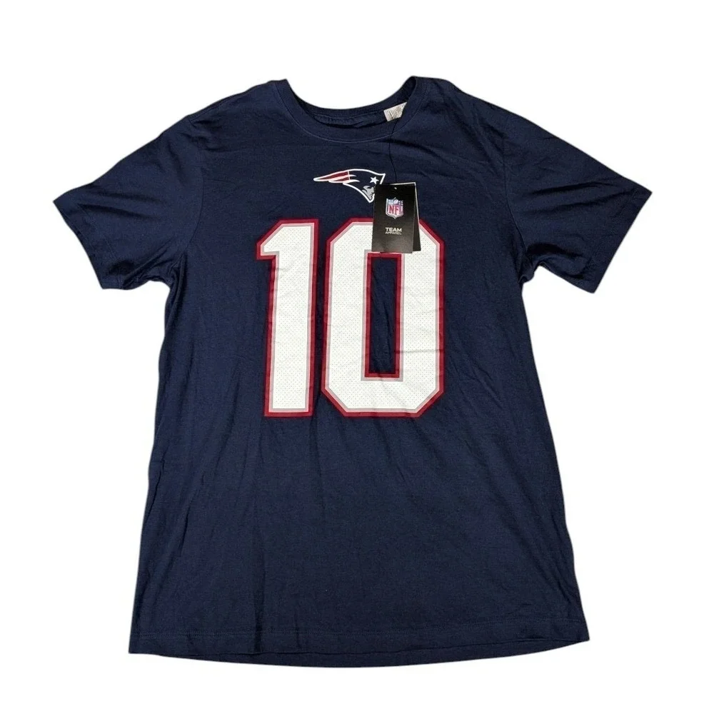 Nike New England Patriots Mac Jones 10 NFL T-Shirt Mens Medium Navy Blue N199